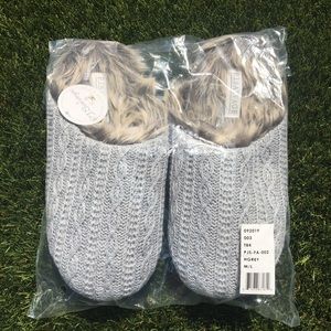 PJ Salvage NWT Heather Gray slippers  size M/L